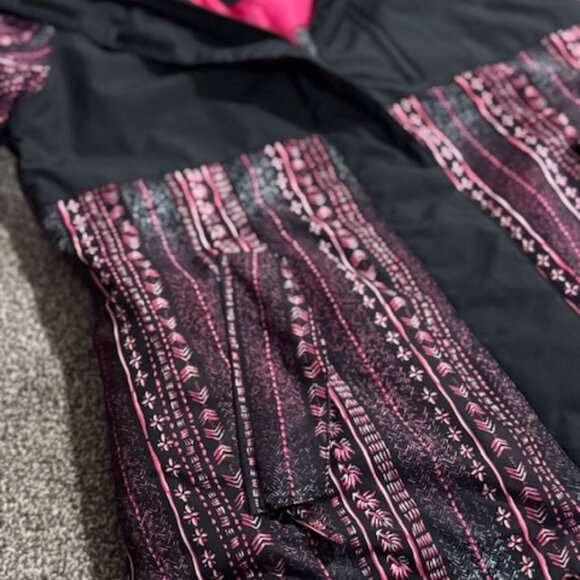 Roxy Jetty Block Pink & Black Women’s Snow Jacket Winter Coat Size M I Skiing - Picture 2 of 6